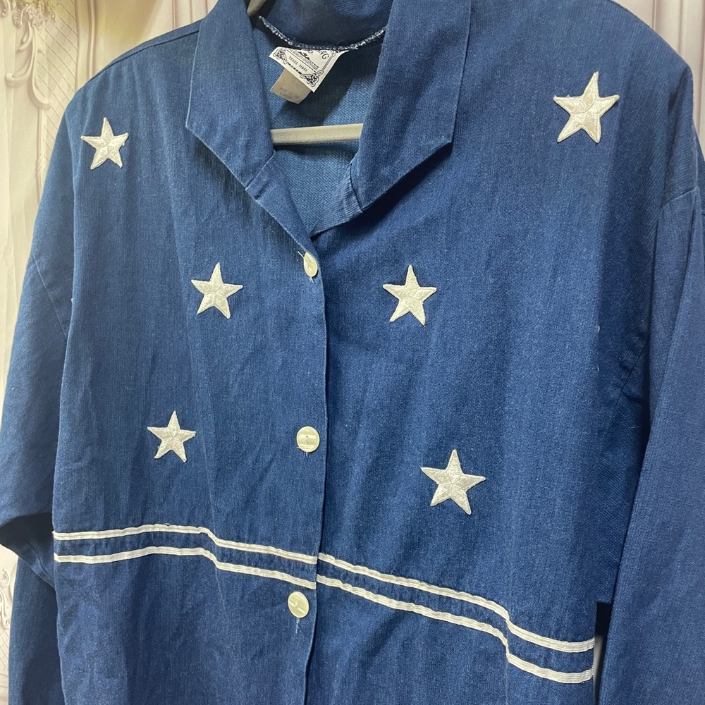 The Clothing Store vintage embroidered star large jacket - Picture 3 of 7